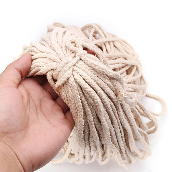 Big deal 5Mmx100M Braided Cotton Rope Twisted Cord Rope Craft Macrame Woven String Home Textile Accessories Craft Gift