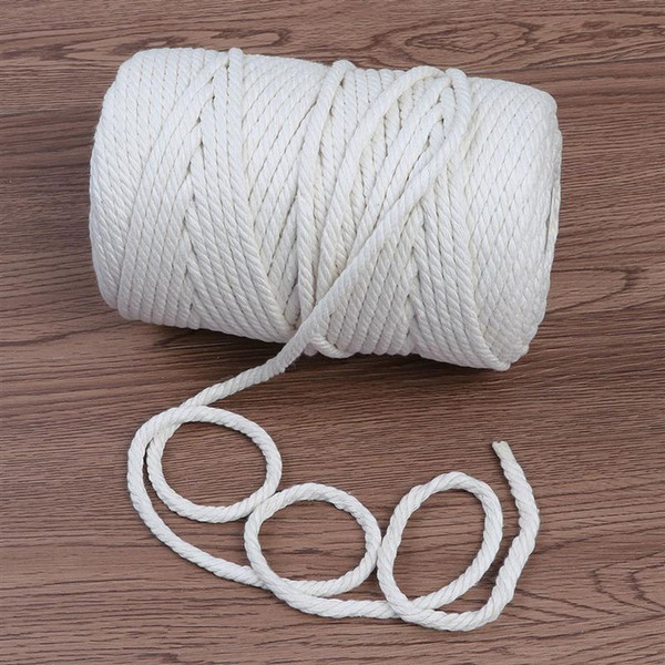 100M Natural Cotton Dream Catcher Accessories Rope Soft Tapestry Knitted Cord For Handmade Wall Craft Making