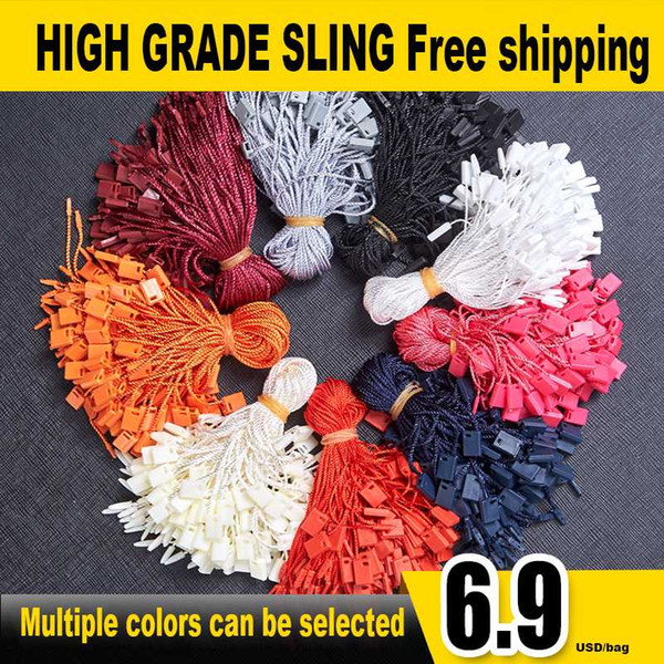 free shipping wholesales colorful clothing tag cord/string/sling/cotton thread/garment hang tag line/golden line 1000 pcs a lot