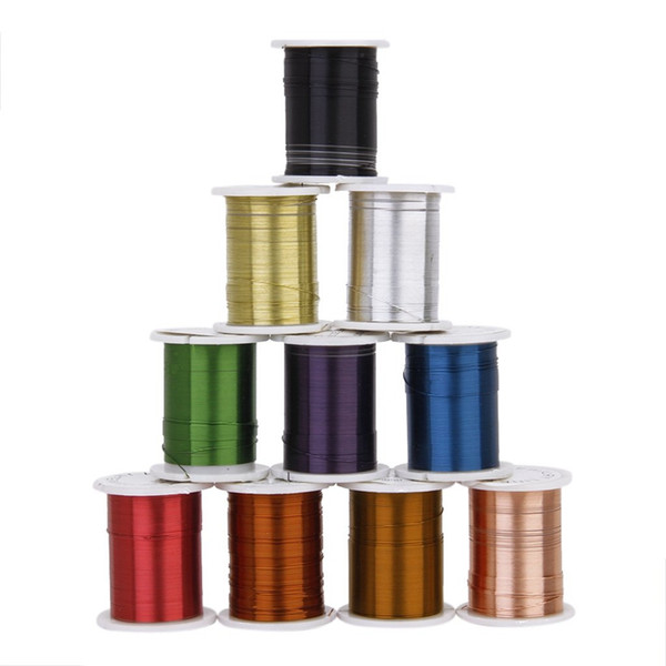 10 Rolls of Copper Wire Beading Thread Cord for Jewellery Making Mixed Color---0.3mm