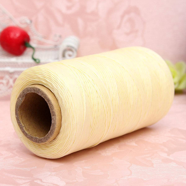 WITUSE Hot Sale! 1mm Leather Waxed Thread 260 Meters Cord for Knitting Handicraft Hand Polyester Stitching Thread Brown White