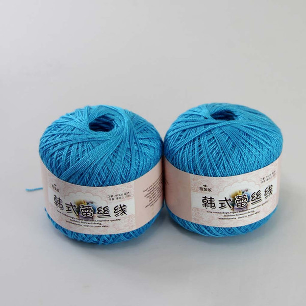 2 BallsX50g High quality soft 100% Cotton 1-ply or LACE Crocheted Yarn A