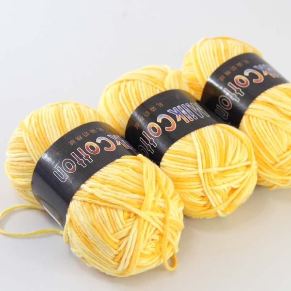 ale 3ballsx50g Soft Cotton New Hand-Knitting dyed Wool Socks Scarf Baby Yarn A