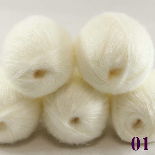 Sale 5 ballsX50g Luxurious MOHAIR 50% Cashmere 50% silk hand Yarn Knitting Free shipping multiple colors to choose from 290-01