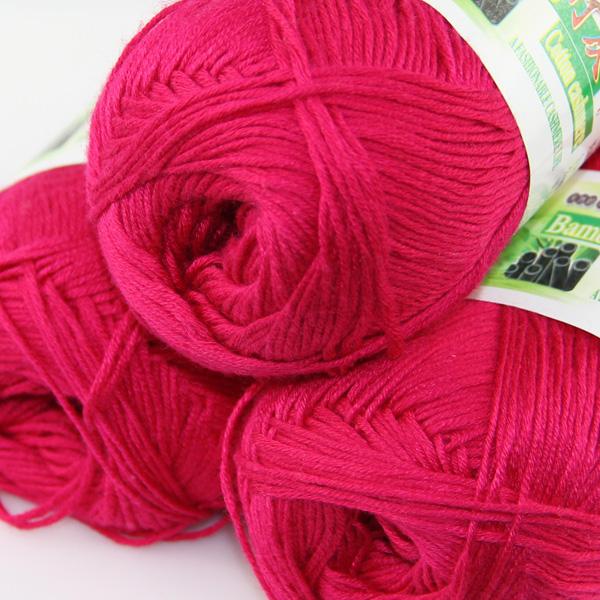 Multi-color optional Lot of 3 skeins Soft Natural Smooth Bamboo Cotton Yarn Knitting B