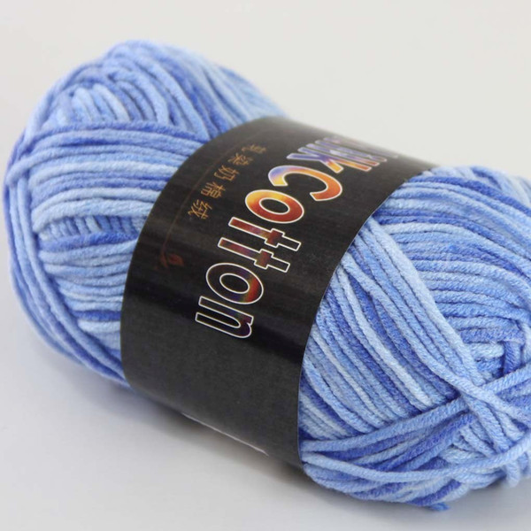 Soft 6ballsx50g NewCotton dyed Hand Knitting Wool Socks Scarf Baby Yarn indigo 05