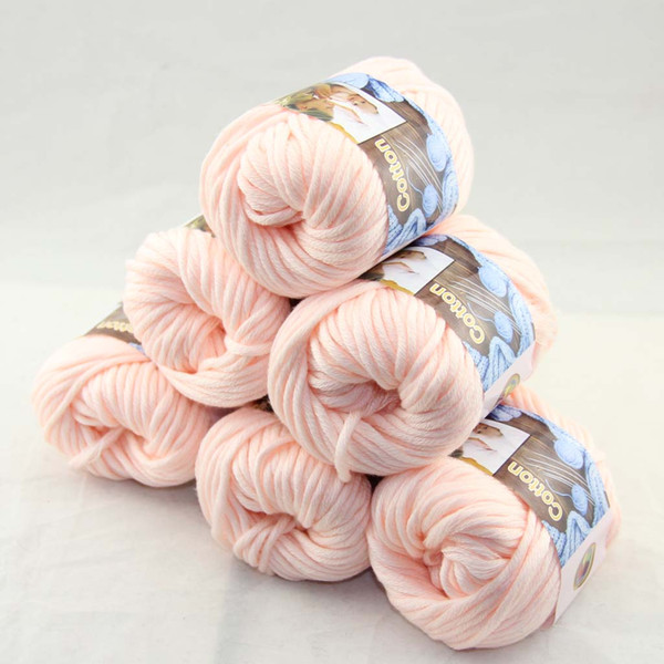 LOT of 6 BallsX50g Special Thick Worsted 100% Cotton Knitting Yarn Flesh pink 2205