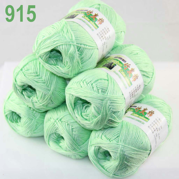 Lot of 6 skeins Soft Natural Smooth Bamboo Cotton Yarn Knitting 322-yarn A1