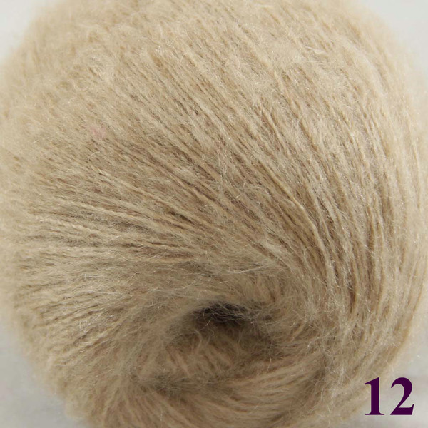 Sale 5ballsX50g Luxurious MOHAIR 50% Cashmere 50% silk hand Yarn Knitting Free shipping multiple colors to choose from Sand 290-12