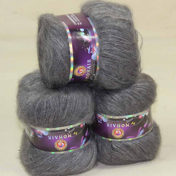 Multi ColoredSale 3 balls MOHAIR 50% Angora goats Cashmere 50% silk hand Yarn Knitting B