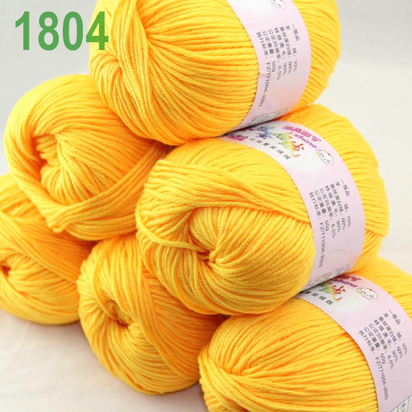 Sale Lot of 6 balls x 50g Cashmere Silk velvet Children Yarn Yellow 1804