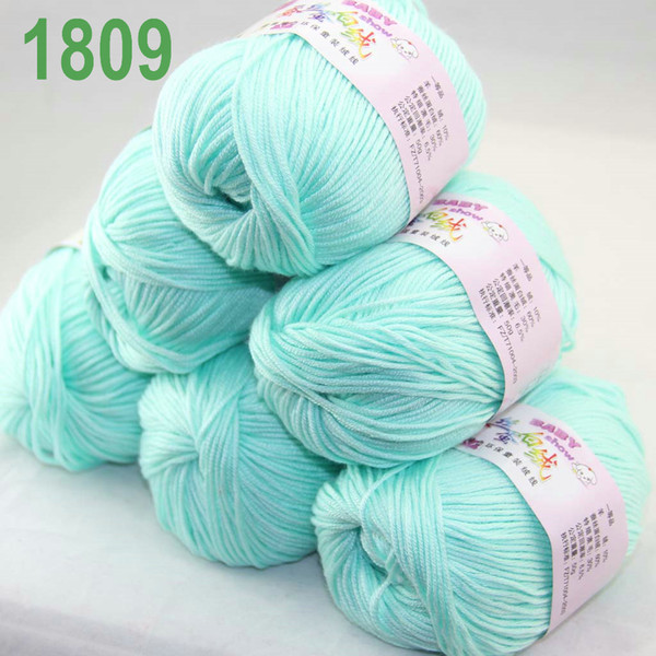 Sale Lot of 6 balls x 50g Cashmere Silk velvet Children Yarn Seafoam 1809