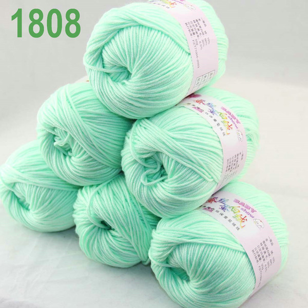 Sale Lot of 6 balls x 50g Cashmere Silk velvet Children Yarn Mint 1808