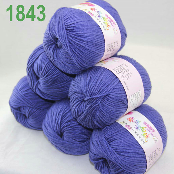 Sale Lot of 6 balls x 50g Cashmere Silk velvet Children Yarn Navy blue 18-43