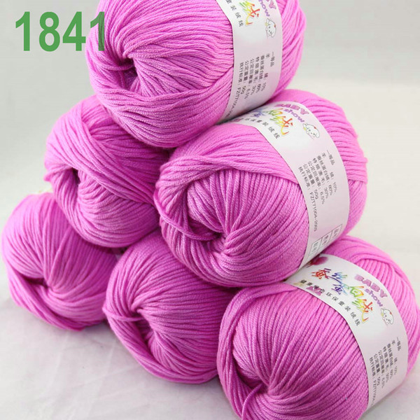 Sale Lot of 6 balls x 50g Cashmere Silk velvet Children Yarn Violet 18-41