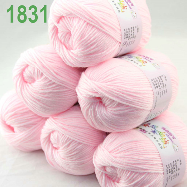 Sale Lot of 6 balls x 50g Cashmere Silk velvet Children Yarn Baby pink 18-31