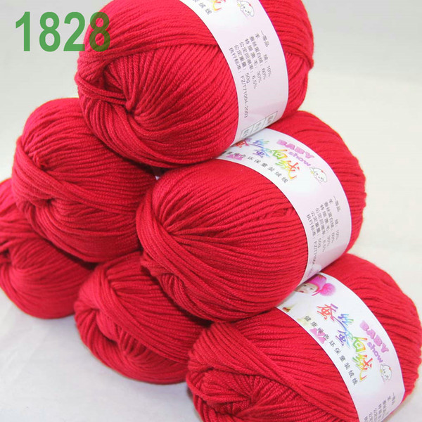 Sale Lot of 6 balls x 50g Cashmere Silk velvet Children Yarn Really Red 18-28