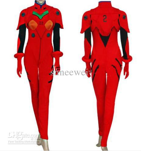 Evangelion Costume Cosplay Halloween Party Asuka catsuit