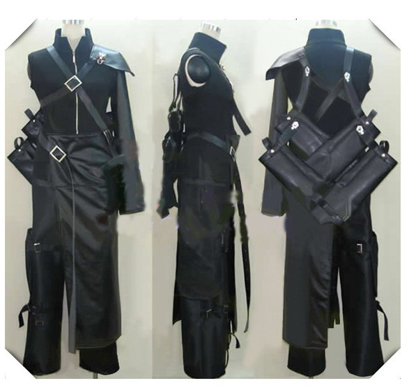 Final Fantasy VII Cloud Cosplay Costume with sword bag brooch