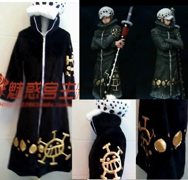 Japanese Cartoon Anime cosplay One piece Trafalgar Law Cosplay Costume Set Jacket + Pants + Cap + Winter Cloak