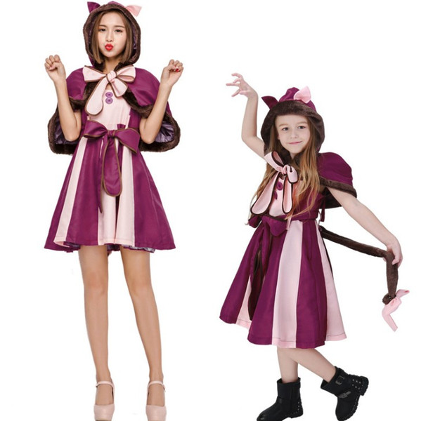 Alice in Wonderland Cheshire Cat Purple Ball Gown Cosplay Costume Dress