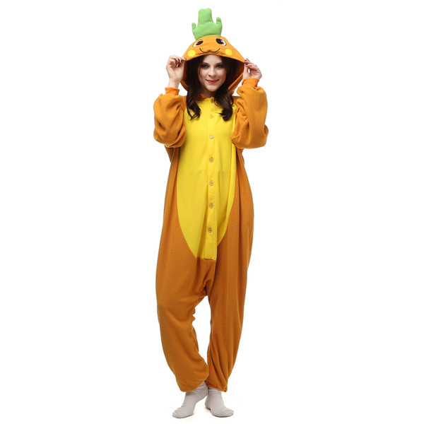 Carrot Adult's Cartoon Cosplay Kigurumi Polar Fleece Costume for Halloween Carnival New Year Party welcome Drop Shipping