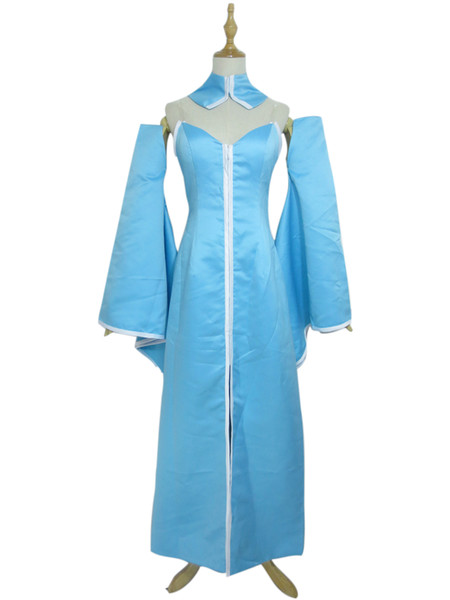 Gundam Seed Cosplay Lacus Clyne Blue Dress