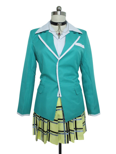 Rosario + Vampire Moka Akashiya Cosplay Costume with necklace F008