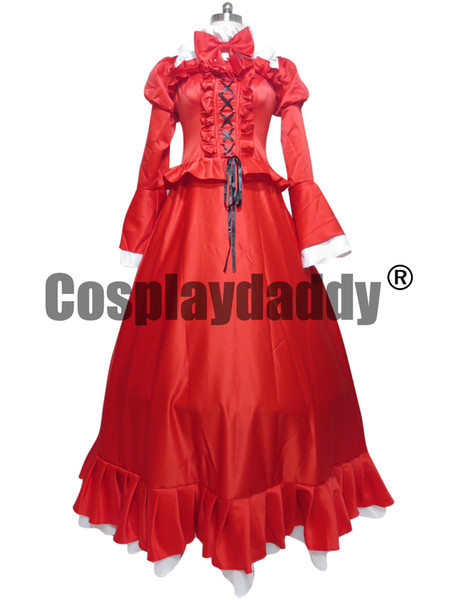 Pandora Hearts Cosplay Costume Alice Red Dress H008