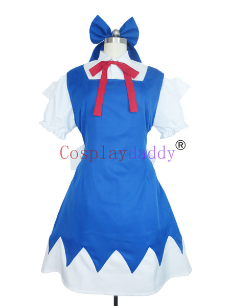 Touhou Project Ice Fairy Cirno Cosplay Costume E001