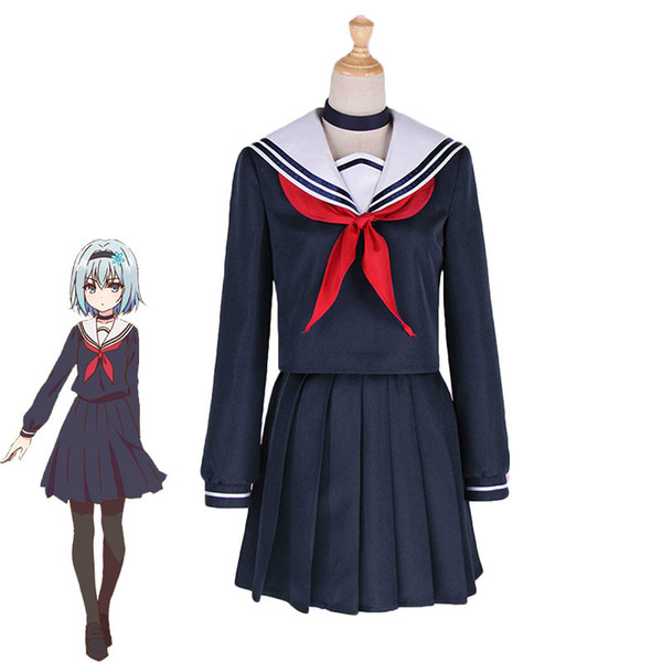 Anime Ryuuou no Oshigoto Sora Ginko Cosplay Costume The Ryuo's Work is Never Done! School Uniforms Cute Sailor Suit Custom