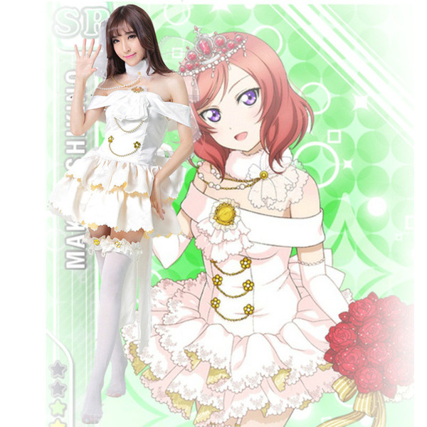 Love Live! Lovelive Nishikino Maki Wedding Dress Cosplay Costume Love Live lolita madi Dress