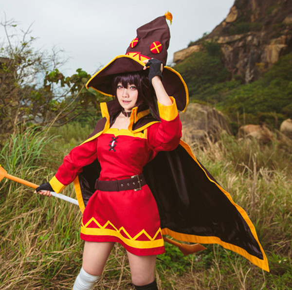 KonoSuba God's Blessing On This Wonderful World Witcher Cosplay Magicians Megumin Cosplay Costumes for Sale