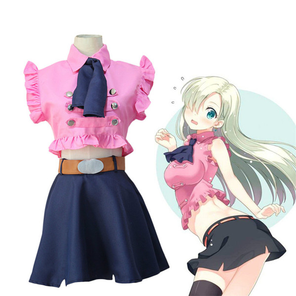 Japanese Anime The Seven Deadly Sins Elizabeth Liones Cosplay Costume Nanatsu No Taizai Uniform Suit Outfit Clothes