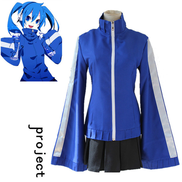 Takane Enomoto Cosplay Suit Anime Kagerou Project Mekaku City Actors ENE Blue Skirt with Socks