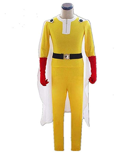 Boxing Superman Saitama teacher tights battle suit white cloak suit cosplay costume male