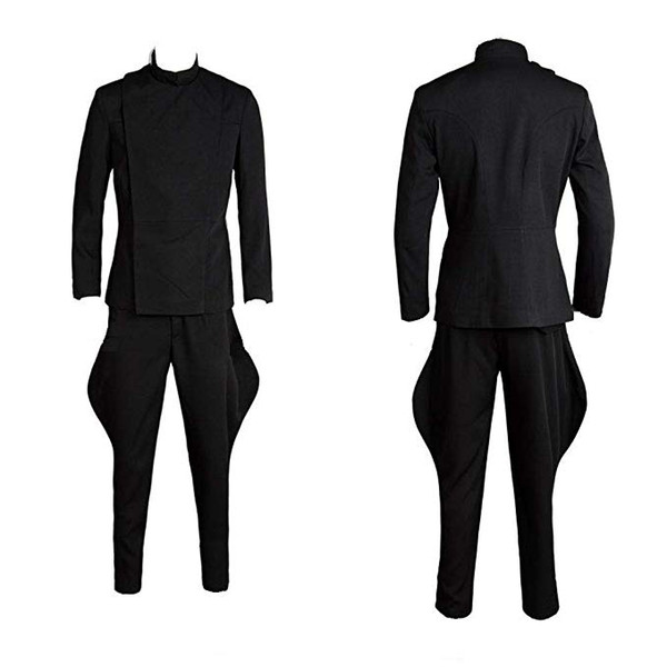 Mens Imperial Officer Black Uniform Outfit Halloween Cosplay Costume