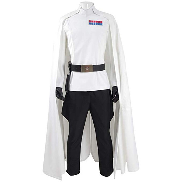 Mens Battle Uniform Cosplay White Cloak Full Set Hallowee Costume