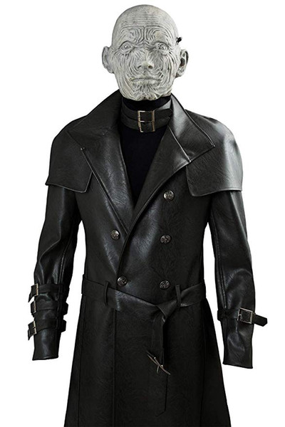 Resident Evil 2 Remastered Edition COS Leather Tyrant Complete Cosplay Costume Halloween Tyrant Mask Male