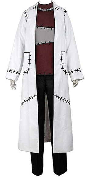 Soul Eater Professor Franken Stein Cosplay Costume Outfit Doctor Lab Coat Jacket