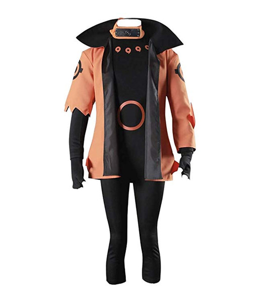 Uzumaki Naruto Ootutuki Hagoromo Version Cosplay Costume 4 Pcs