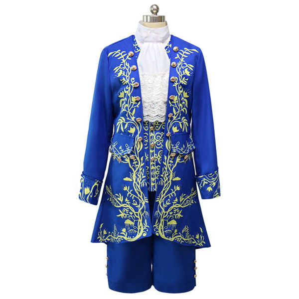 Blue dress birthday dress prince suit Cosplay costume