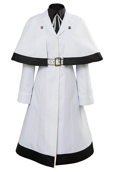 Halloween Men's Tokyo Ghoul Yonebayashi Saiko White Uniform Outfit Cosplay Costume