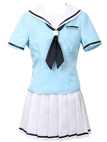 BanG Dream Toyama Kasumi Blue School Uniform Sailor Dres
8000
s Set Cosplay Costume