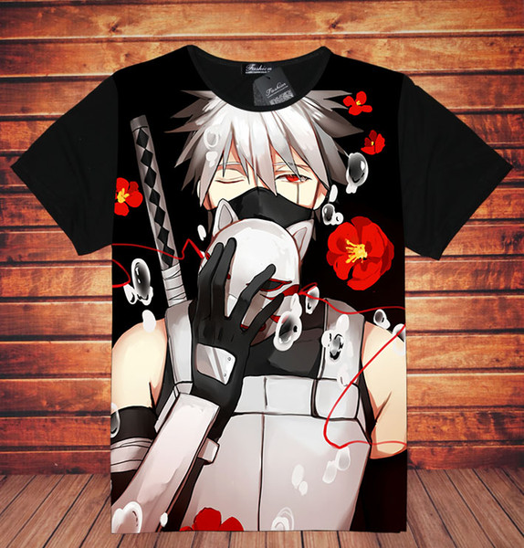 Naruto joint t-shirt Six-way fairy pattern clothes cosplay suit Kakashi