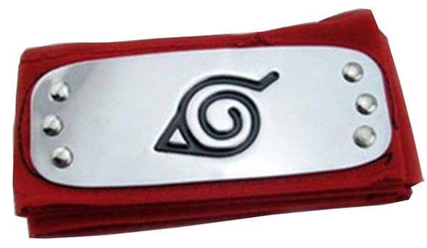Anime Naruto Headband Leaf Village Logo Konoha Kakashi Akatsuki Members Cosplay Costume Accessories blue red black