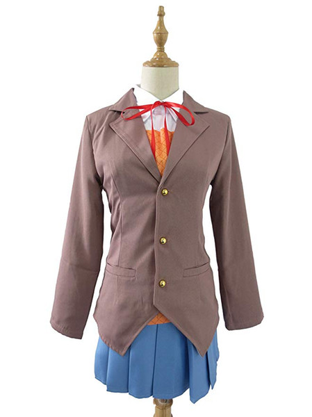 Doki Doki Literature Club Sayori School Uniform
8000
 Dress Game Cosplay Costume