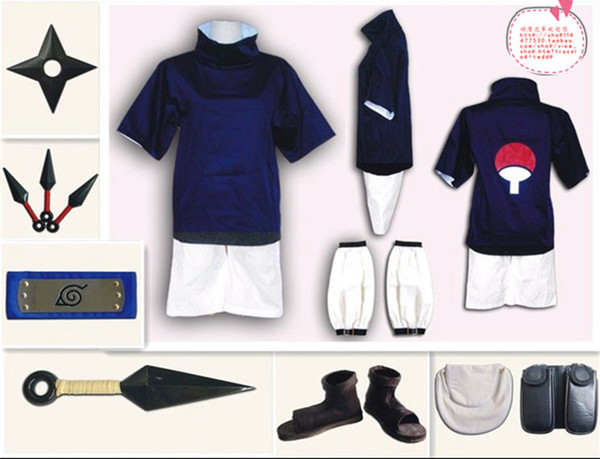 Naruto Sasuke Uchiha cosplay clothes generation cos they can not find a Full set of clothing