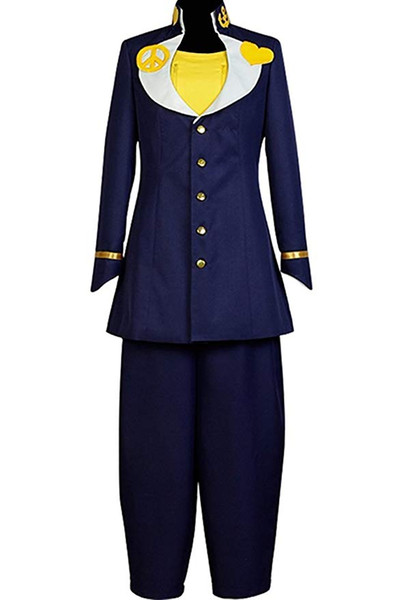 JoJo's Bizarre Adventure Higashikata Josuke Cosplay Costume Halloween Uniform Outfit