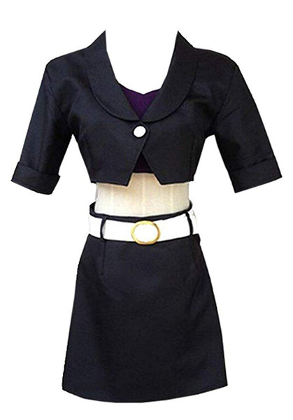 Death Parade Chiyuki Halloween Anime Sexy Black Tunic Skirt Cosplay Costume